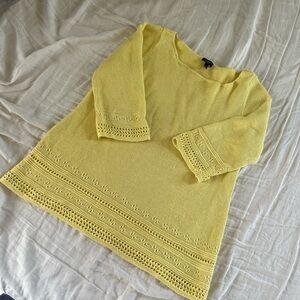 Yellow Linen Women's Sweater